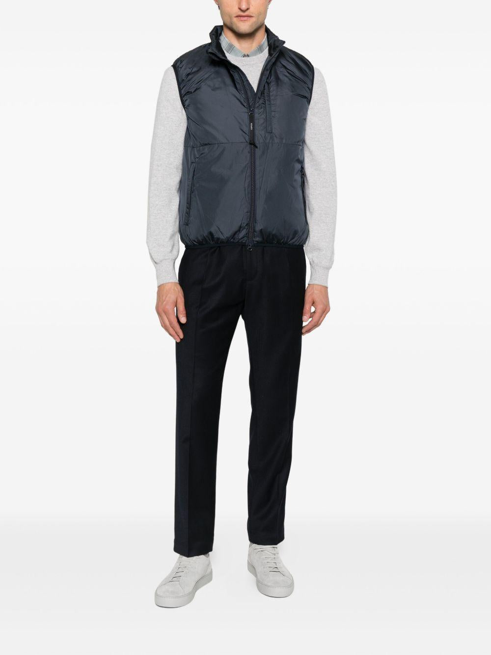 Pantaloni blu scuro Wimbledon in lana con coulisse 