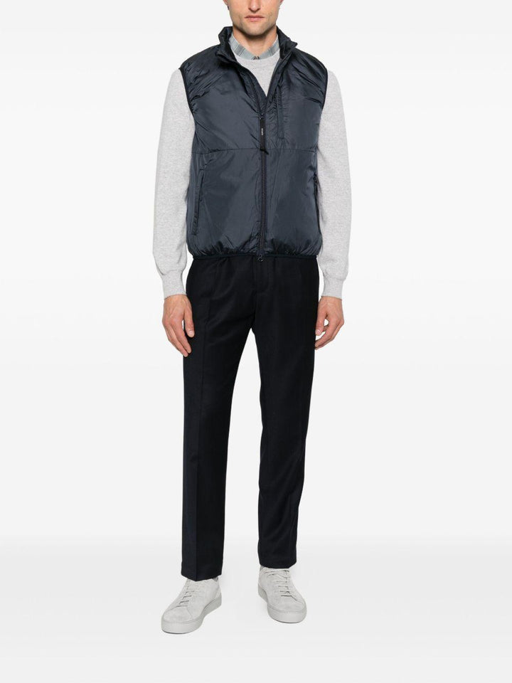 Pantaloni blu scuro Wimbledon in lana con coulisse 