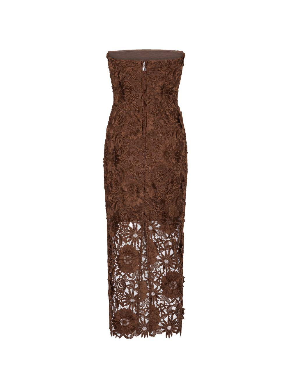 Abito midi in pizzo 3D 