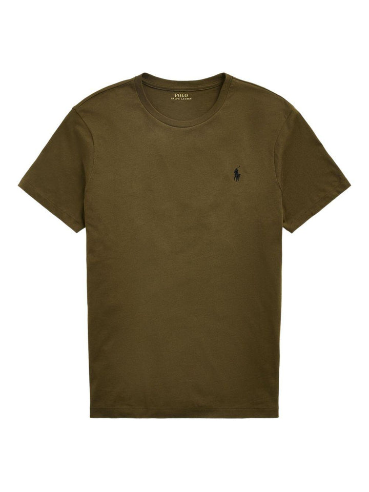 T-shirt verde oliva Lauren con ricamo 