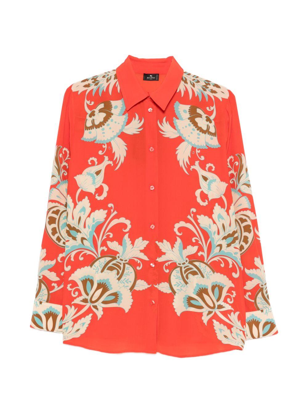 Camicia con stampa floreale 