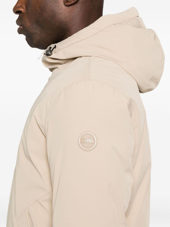 Giacca beige con zip 