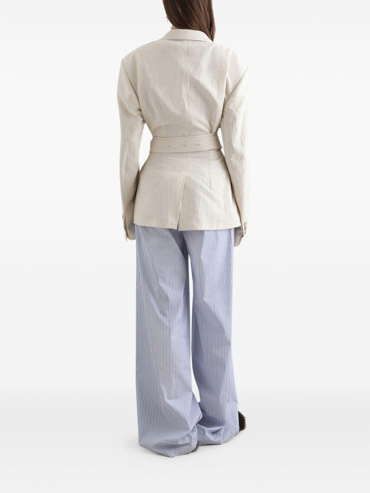 Pantaloni in popeline a righe 