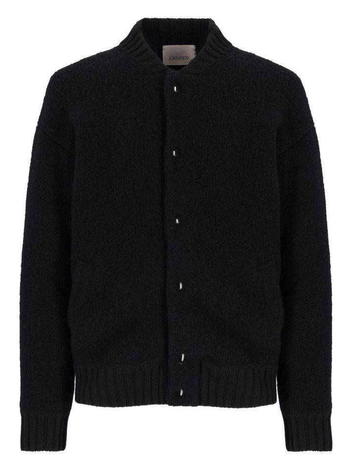 Bomber nero con bottoni 