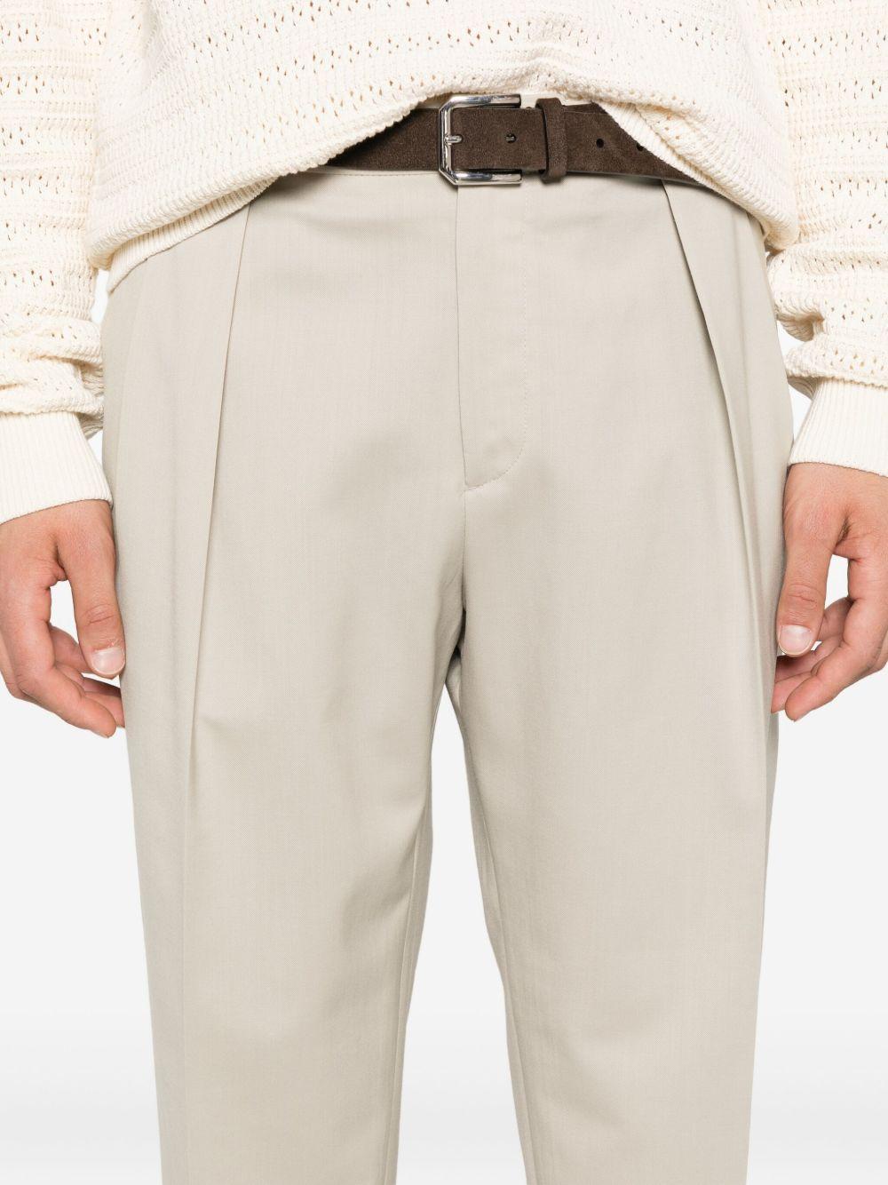 Pantaloni beige con pieghe frontali Portobello 