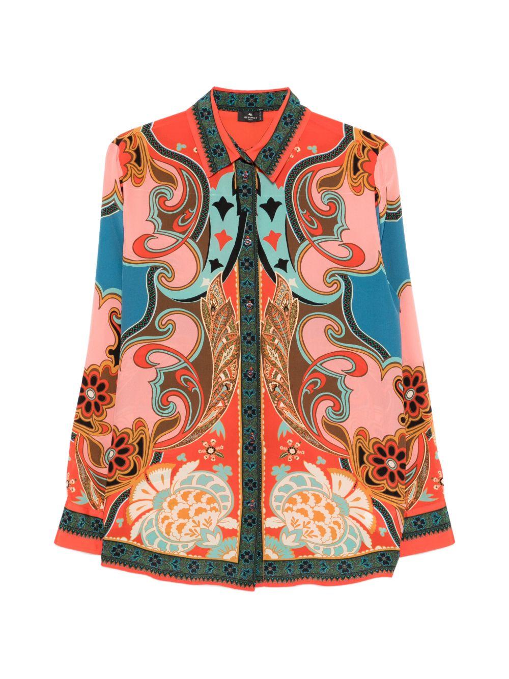 Camicia con stampa floreale 