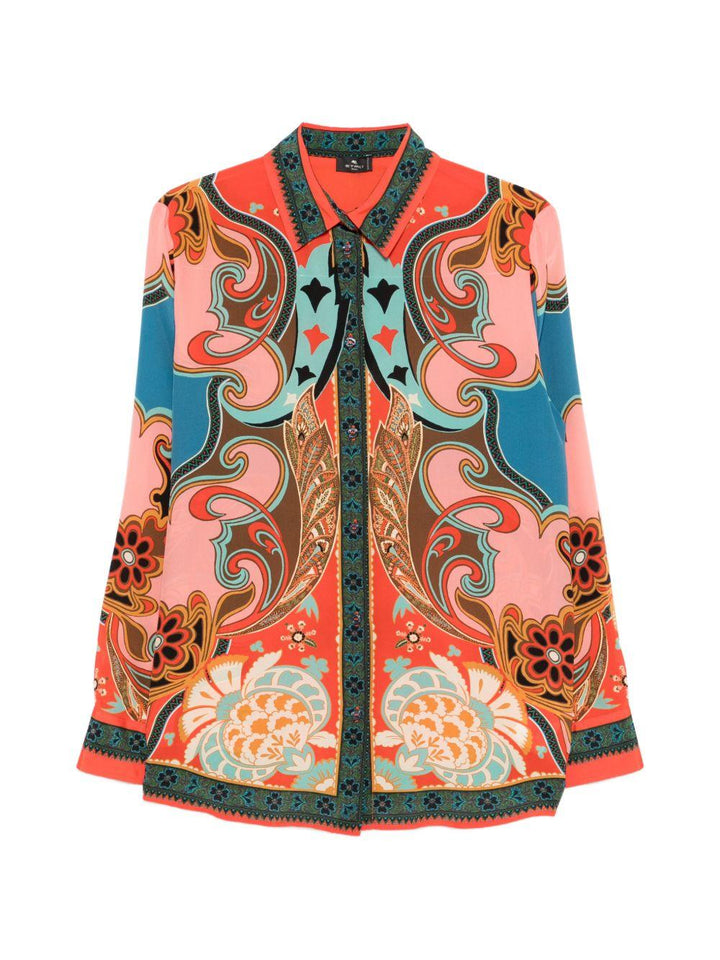Camicia con stampa floreale 