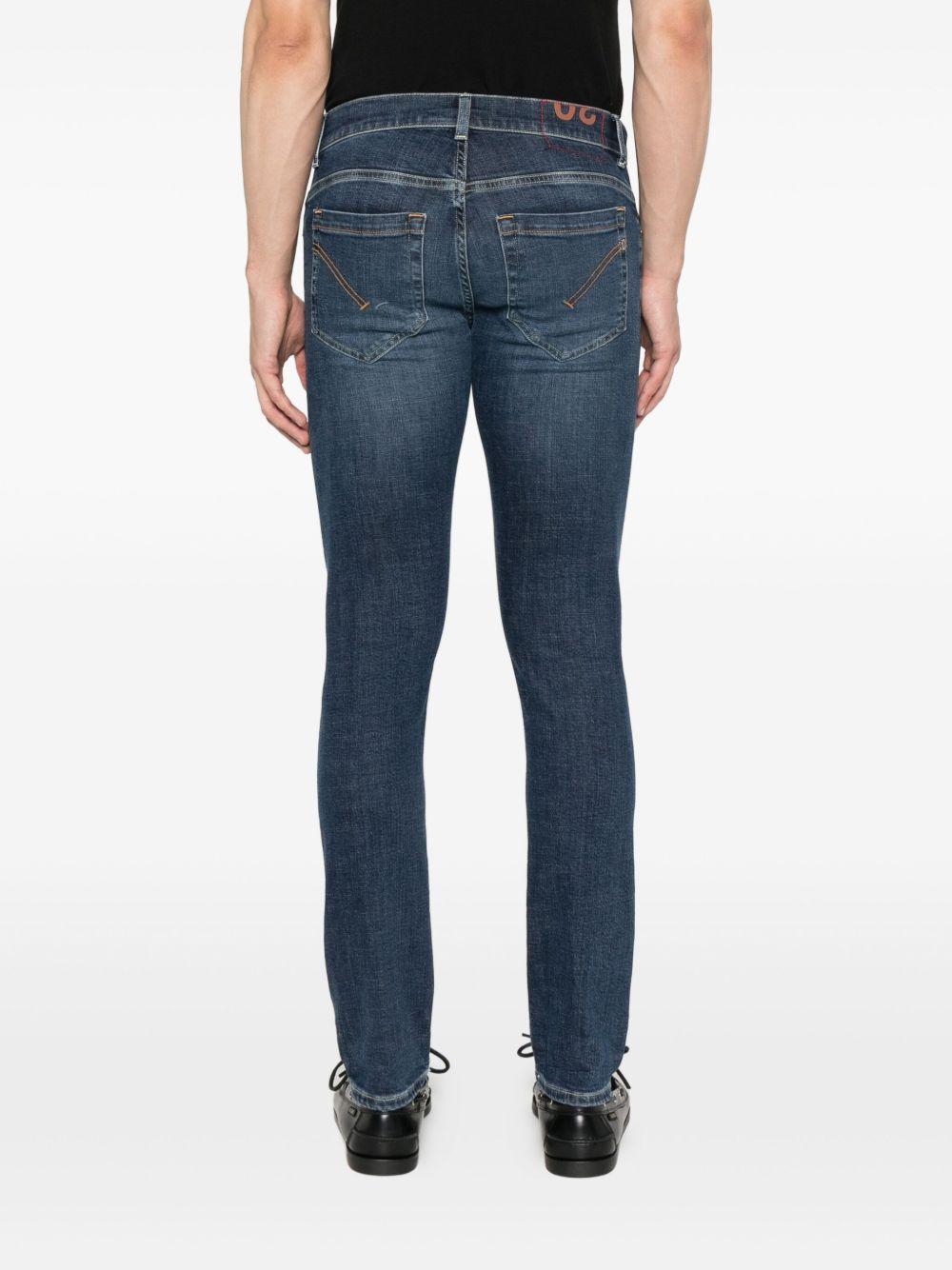 Jeans blu con lavaggio sfumato skinny fit 