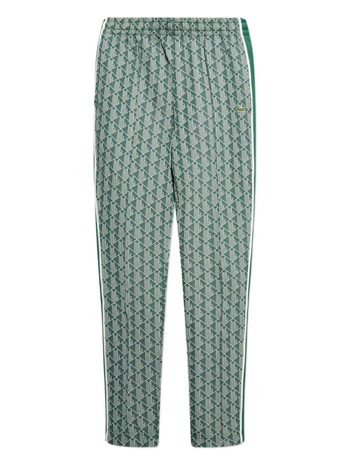 Pantaloni verdi con monogramma 