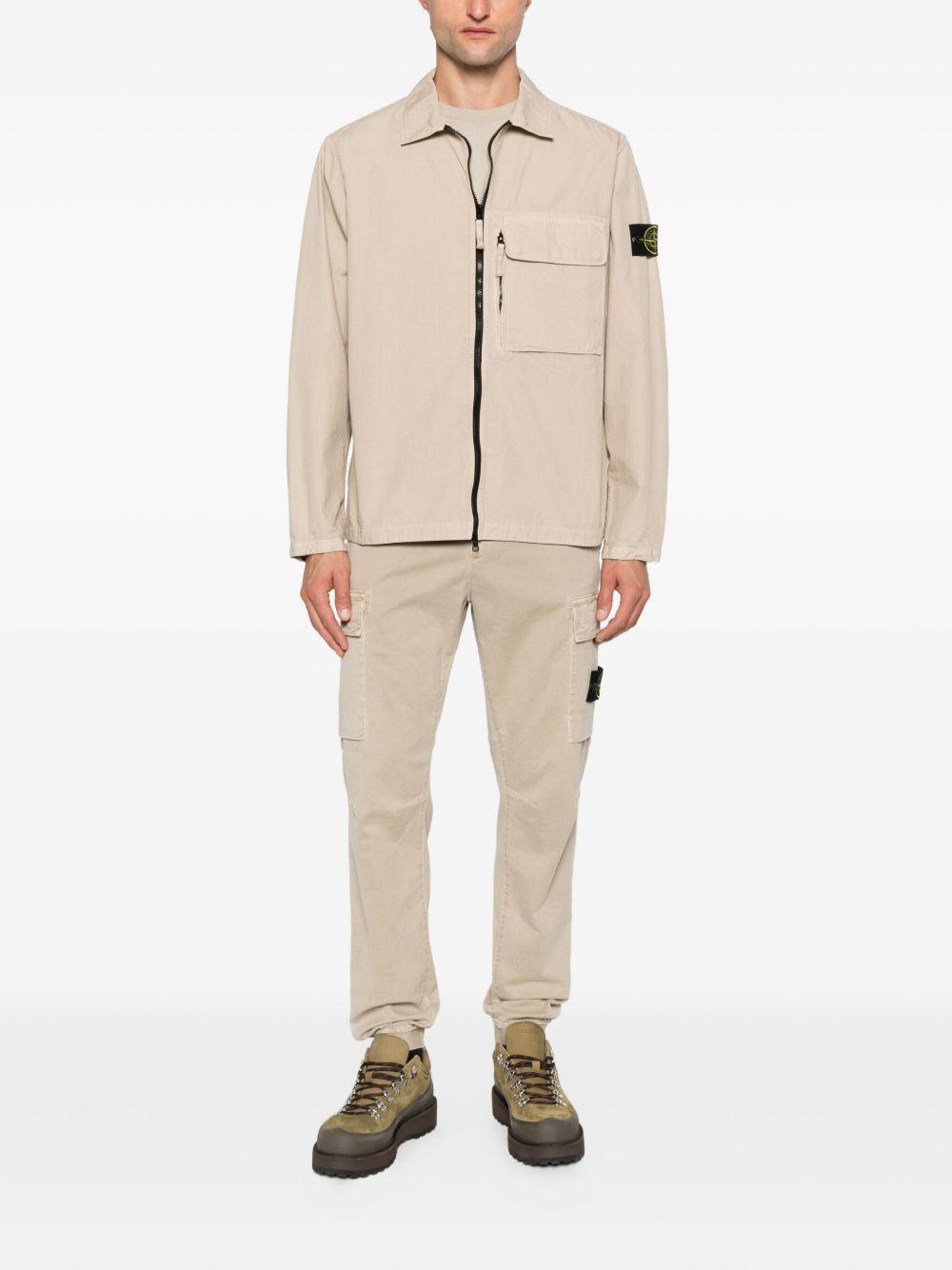 Cargo beige con orli elasticizzati 
