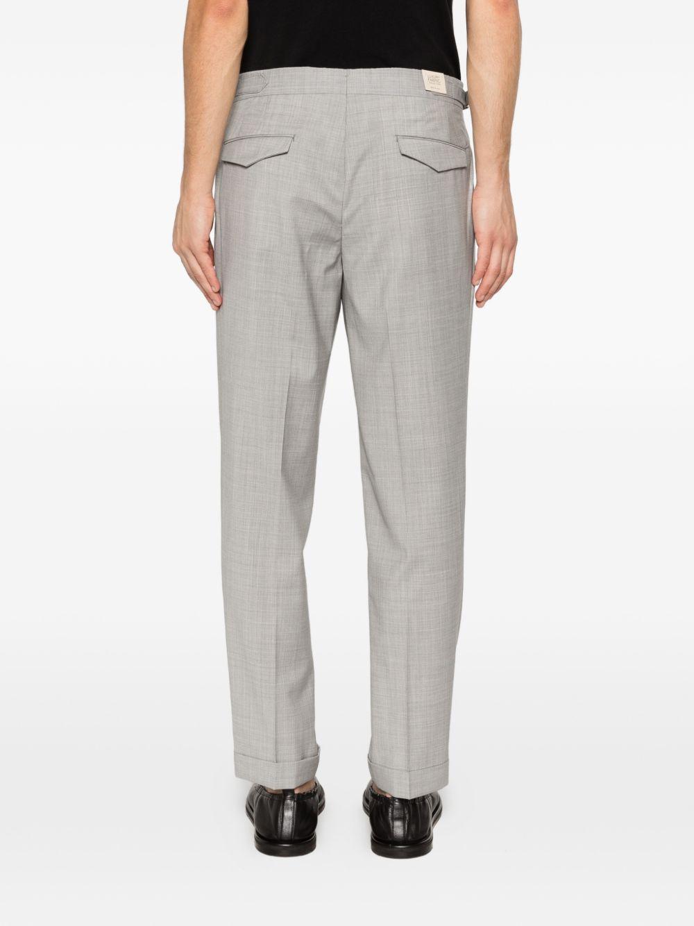 Pantaloni sartoriali acciaio con pieghe 