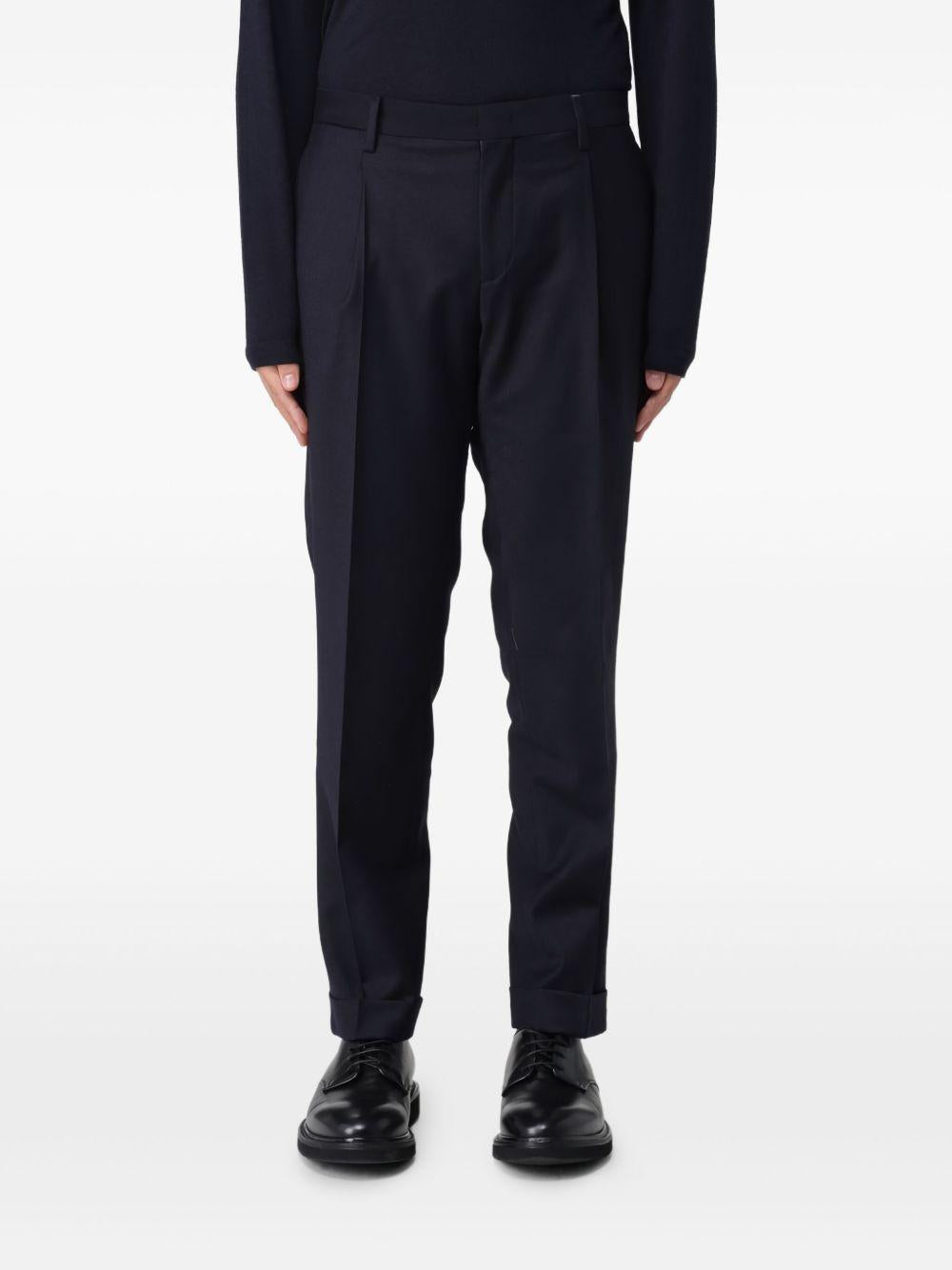 Pantaloni Tiberio navy plissé 