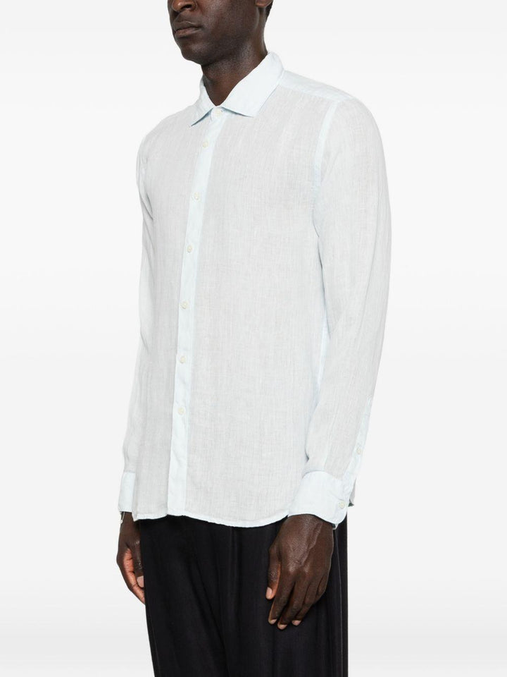 Camicia blu con colletto 