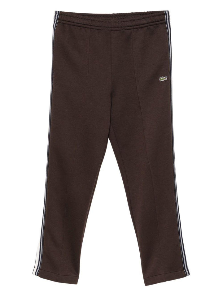 Pantaloni marrone cedro con logo