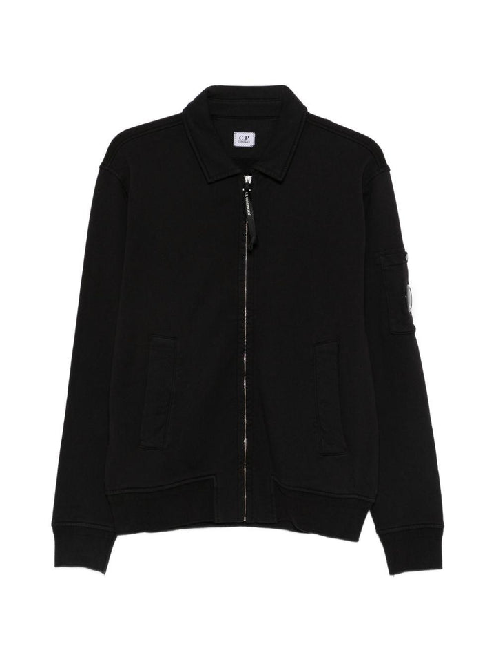 Felpa con zip nero 