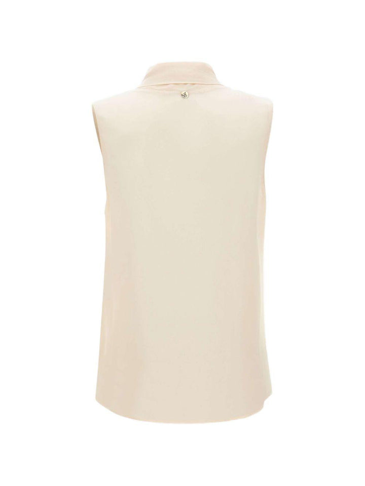 Top Georgette con scollo a V 