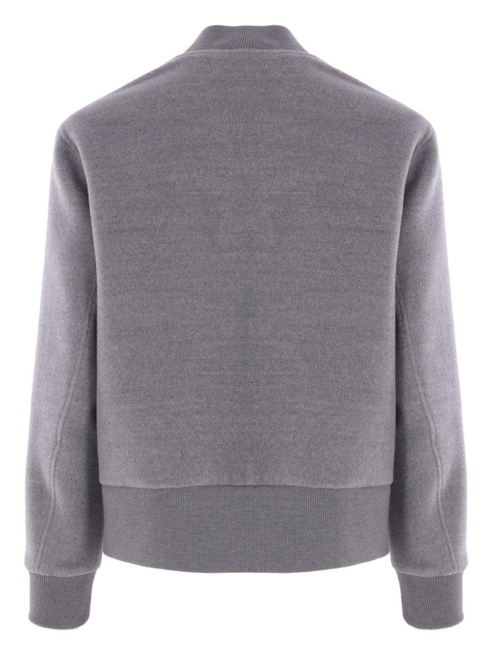 Bomber grigio in lana 