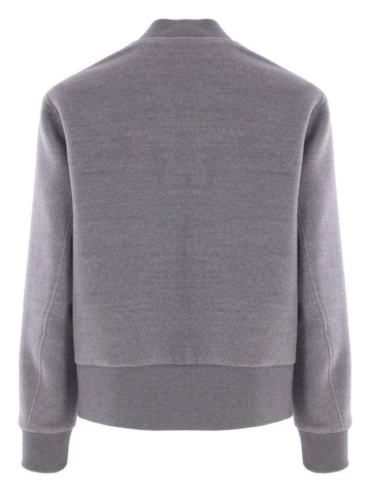 Bomber grigio in lana 