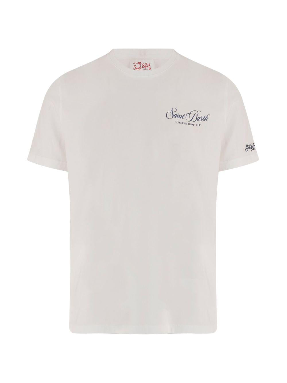 T-shirt bianca con stampa 