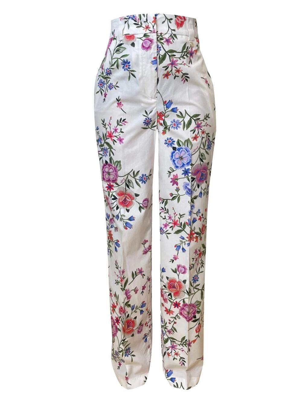 Pantalone con stampa floreale 