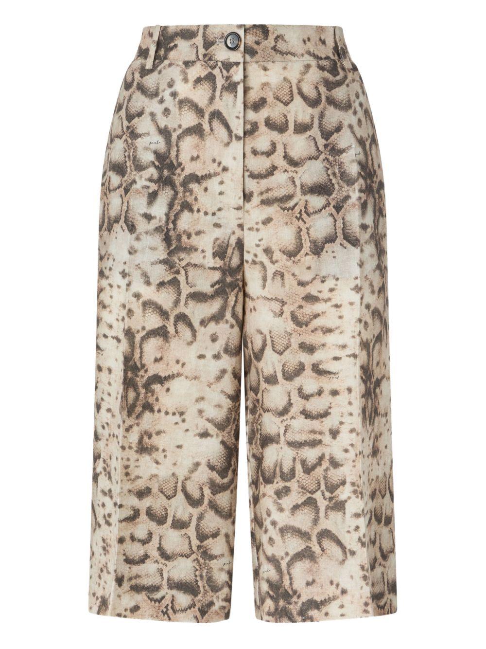 Pantaloni con stampa serpente 