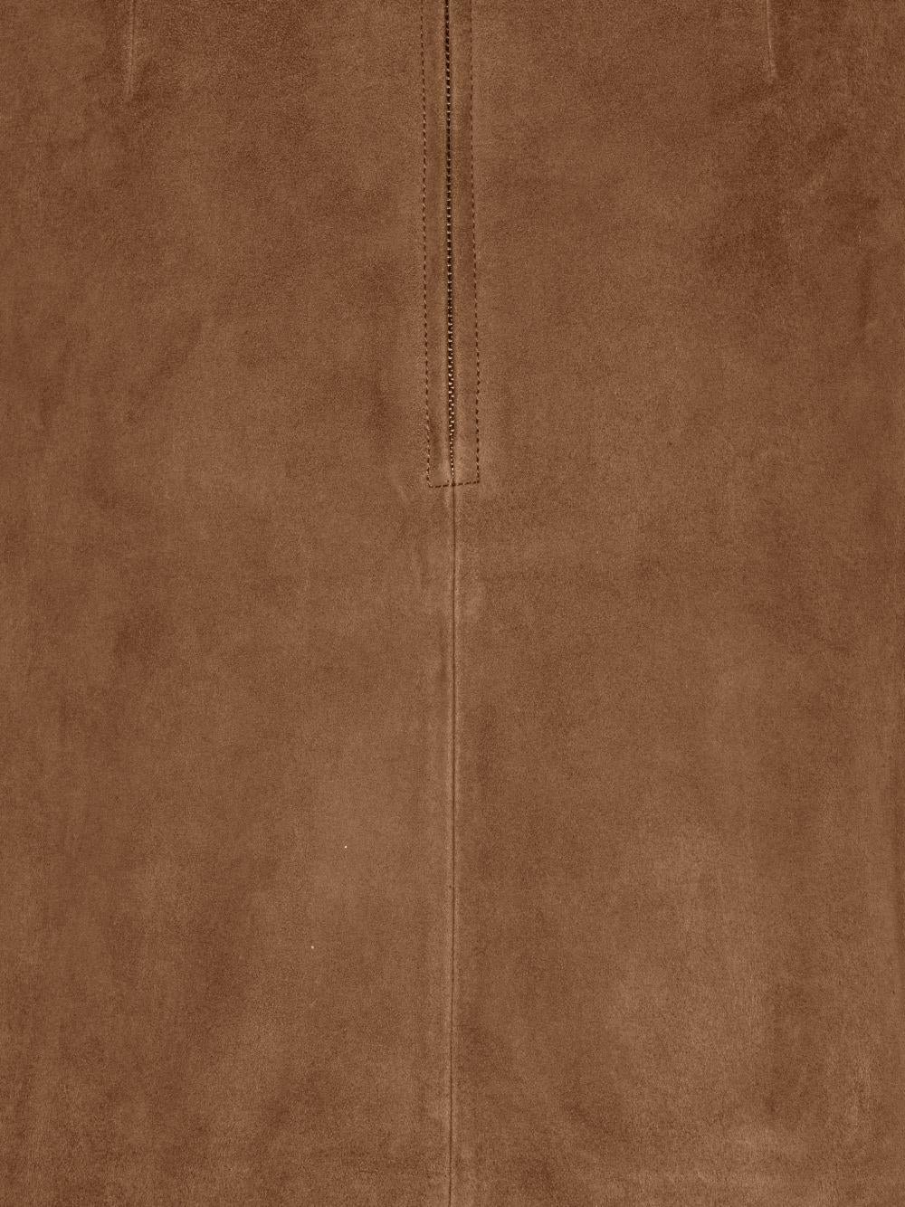 Minigonna in pelle scamosciata 