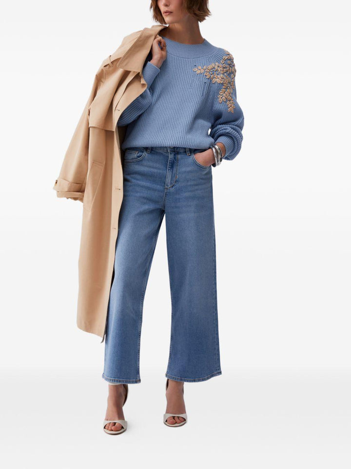 Jeans dritti a vita alta 