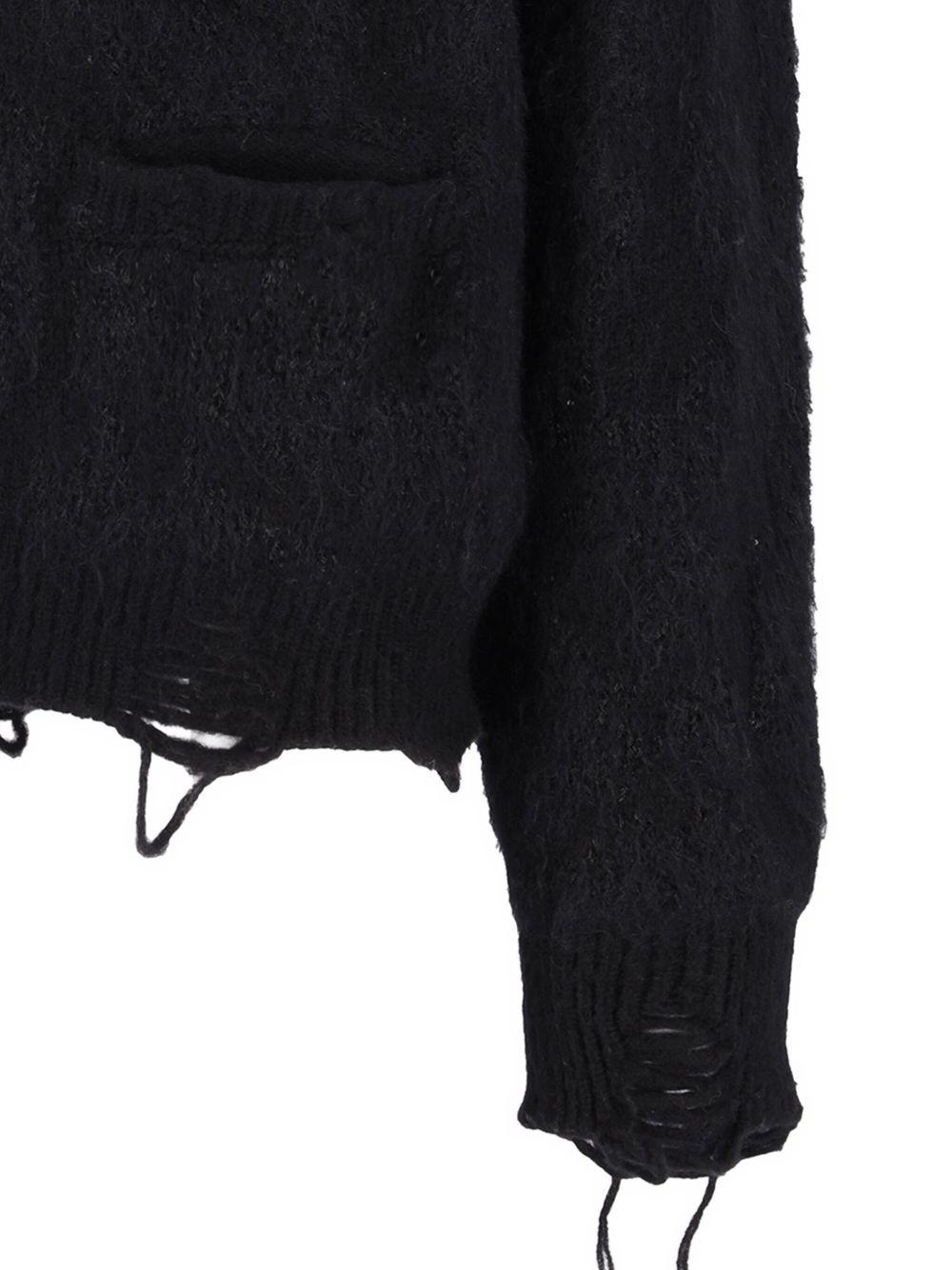 Cardigan nero con effetto vissuto