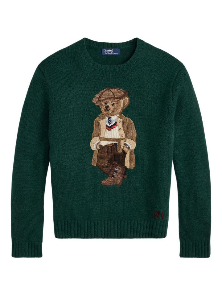 Maglione verde in lana
