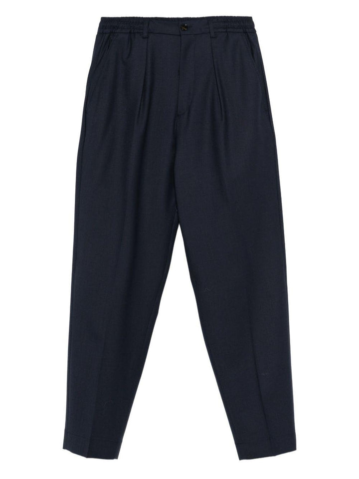 Pantaloni blu con vita elasticizzata 
