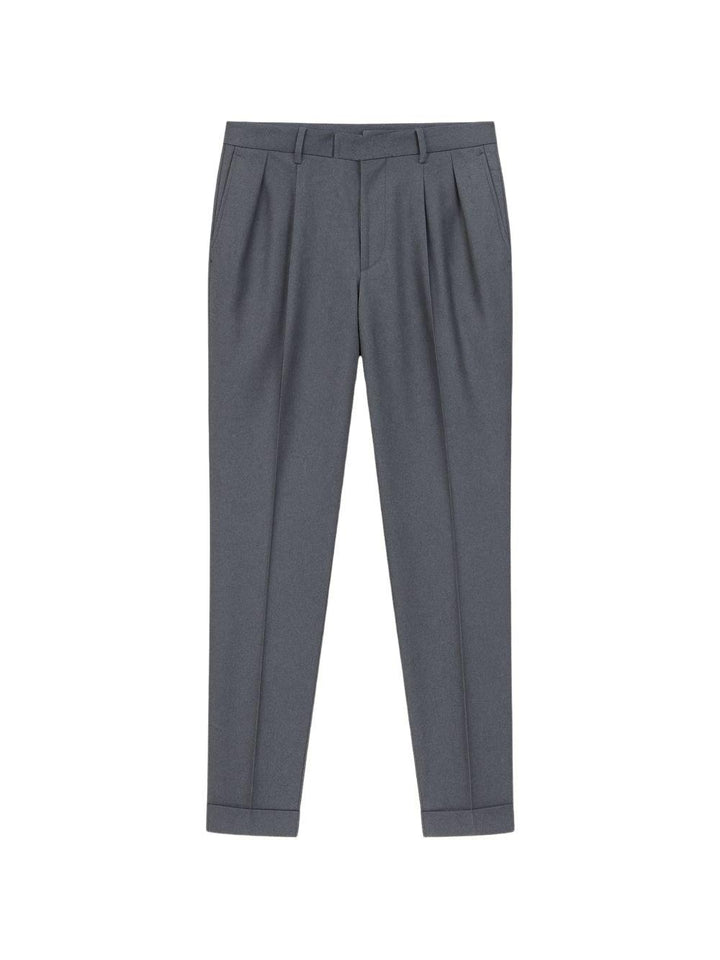 Pantaloni grigi con pieghe 
