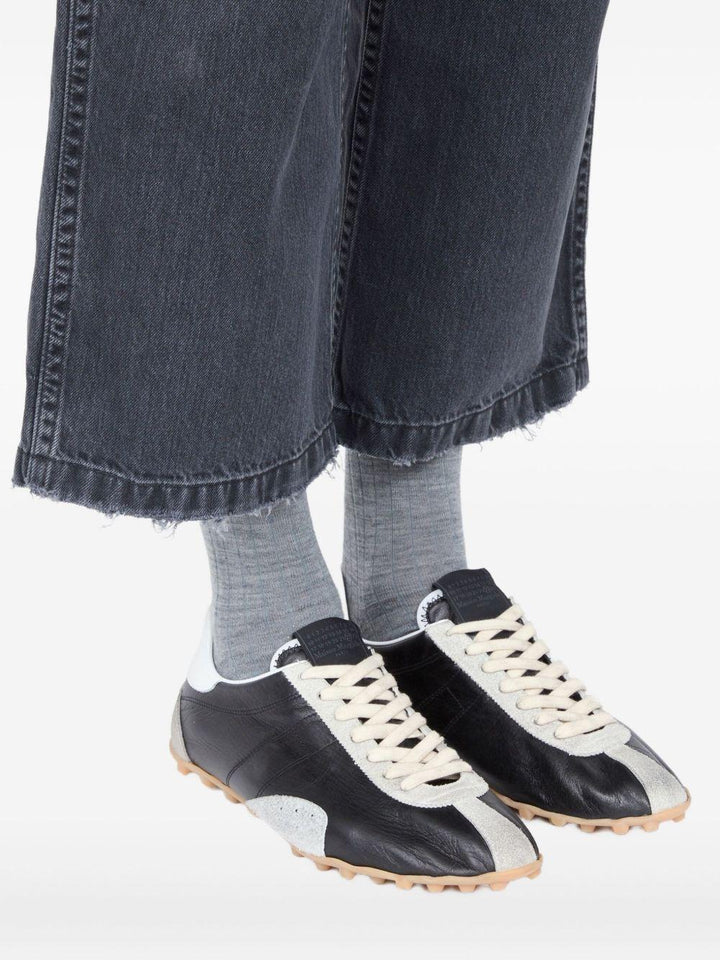Sneakers con inserti in pelle scamosciata black/gray 