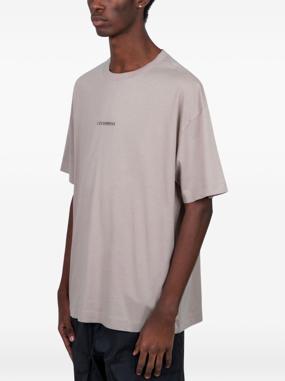 T-shirt con logo tortora 
