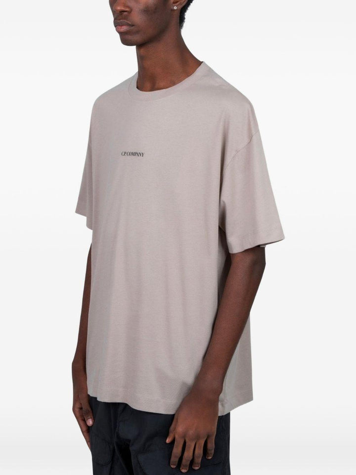T-shirt con logo tortora 