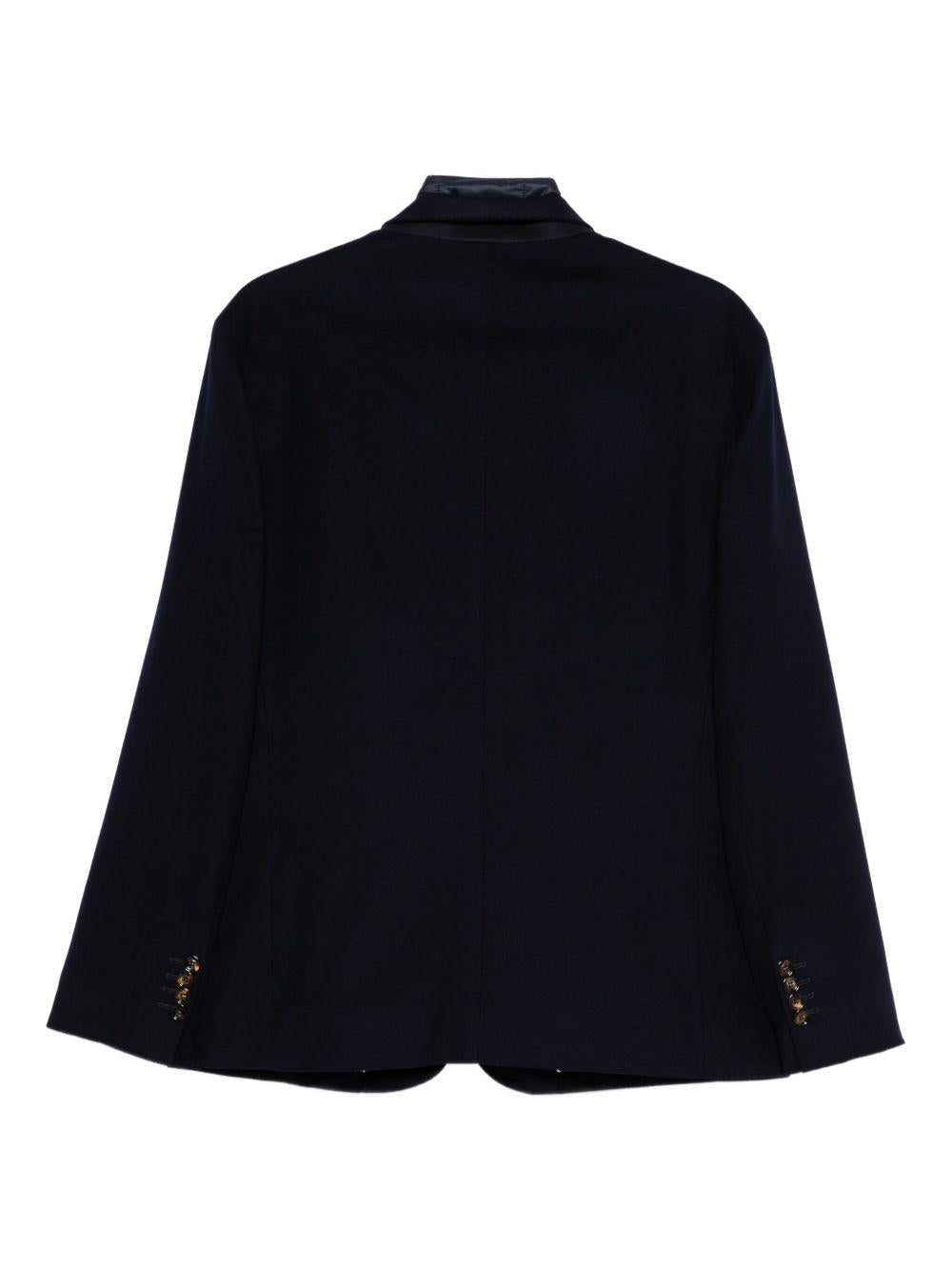 Giacca Blu Navy con Colletto Rimovibile 