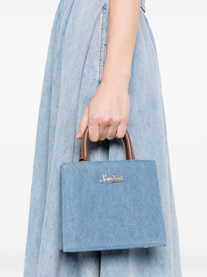 Borsa tote Zalina mini con placca logo 