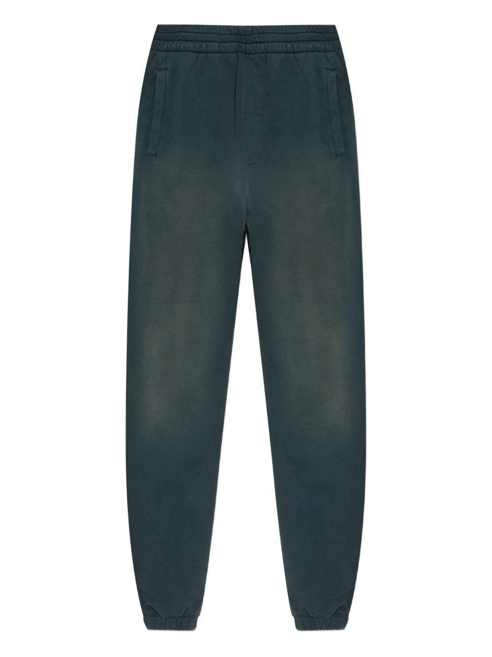 Pantaloni sportivi neri in cotone spazzolato 