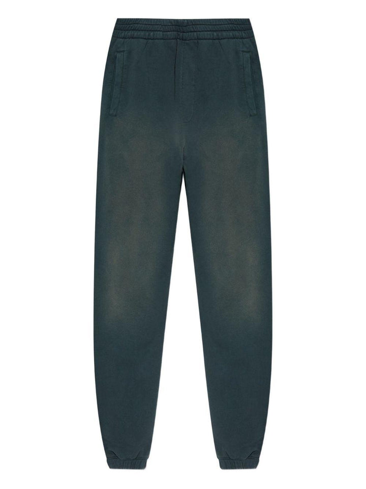 Pantaloni sportivi neri in cotone spazzolato 