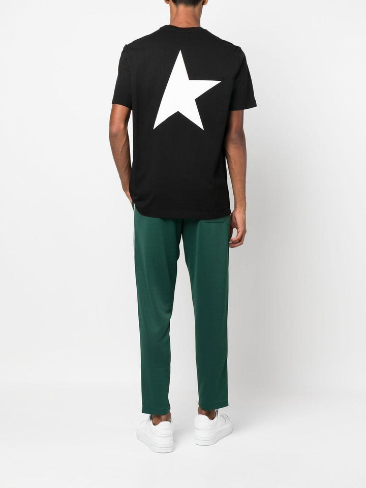 T-shirt nera con stampa sul retro 