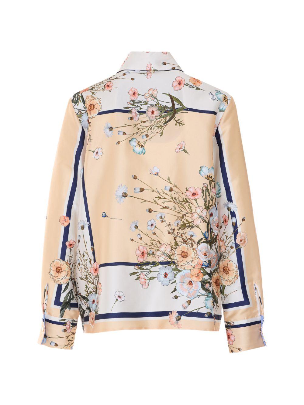 Camicia a fiori a maniche lunghe 