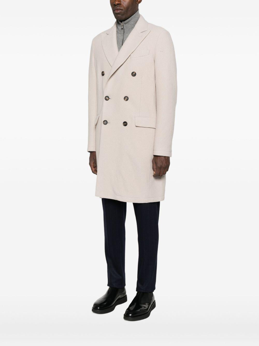 Cappotto doppiopetto avorio 