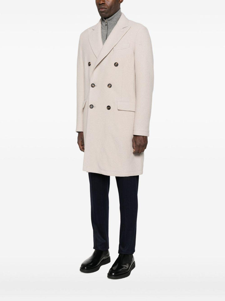 Cappotto doppiopetto avorio 