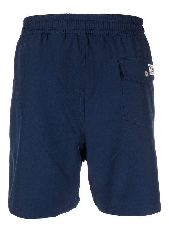 Costume da bagno con ricamo blu navy 