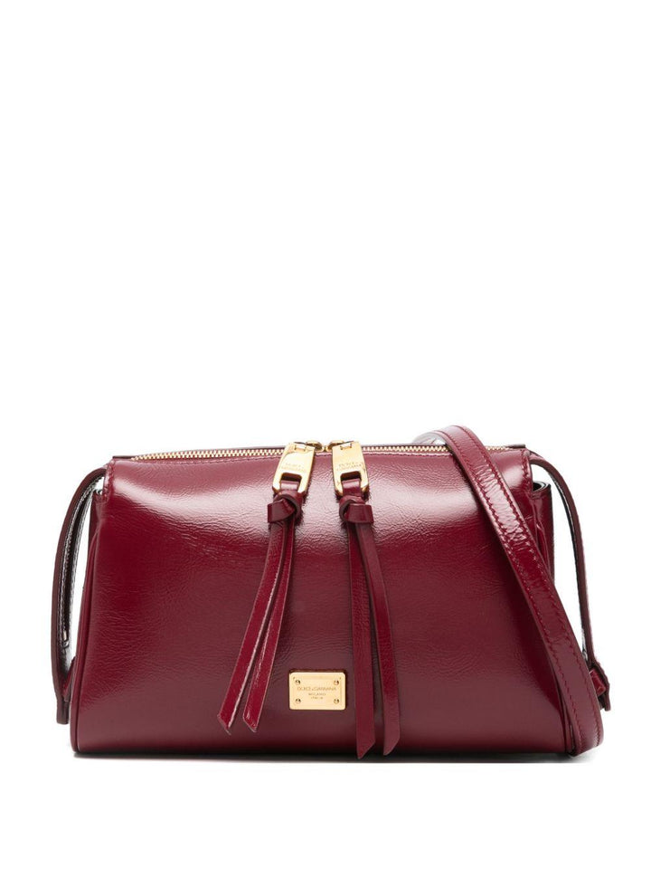 Clutch in pelle con zip 