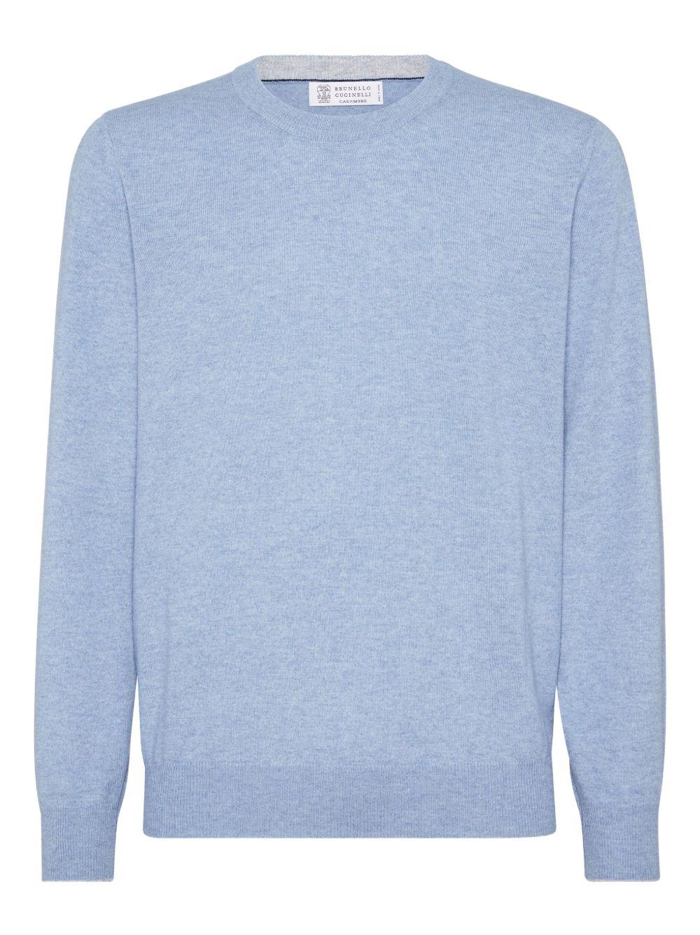 Maglione azzurro in cashmere 