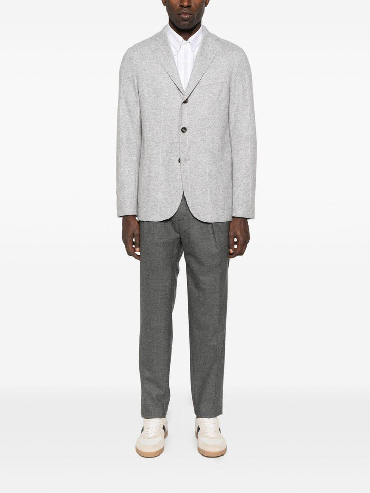 Blazer monopetto gessato grigio 
