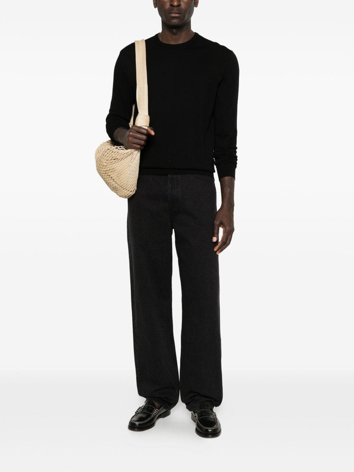 Maglione nero girocollo 