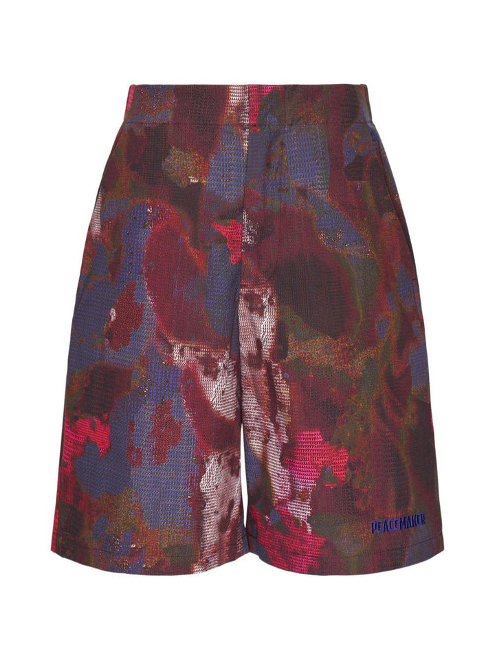 Shorts rossi con stampa 