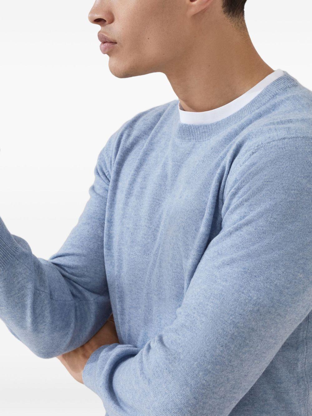 Maglione azzurro in cashmere 