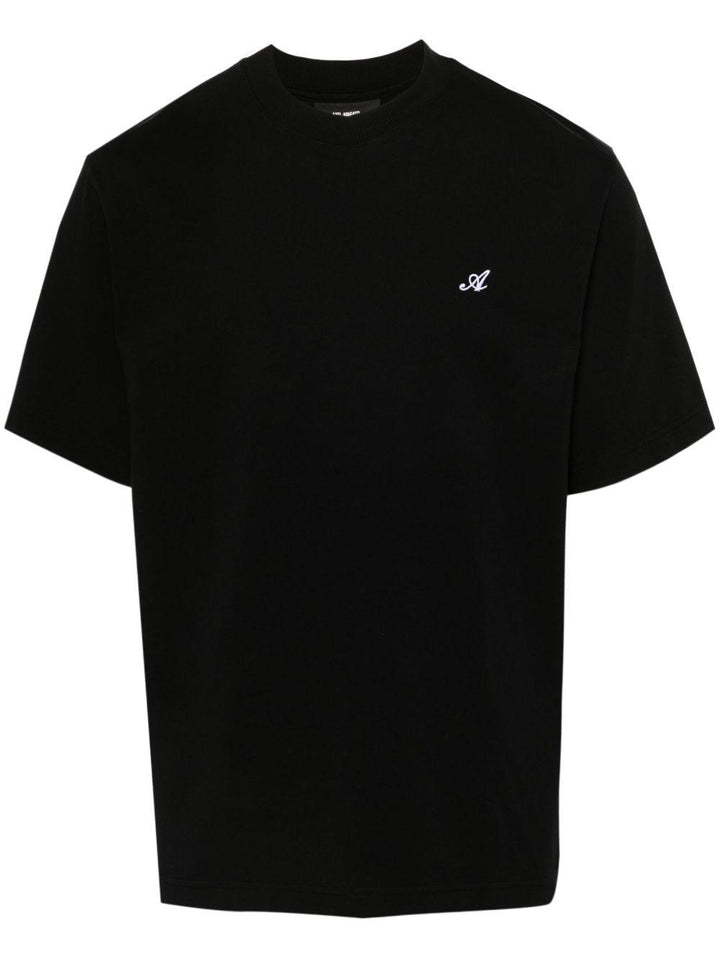 T-shirt con ricamo nera 